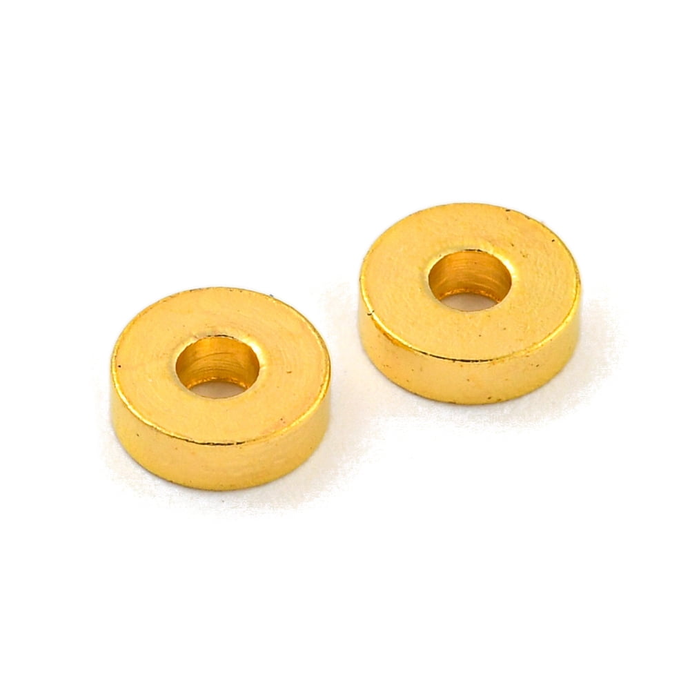 1000 pc Brass Spacer Beads Rondelle Golden 6x2mm Hole: 2mm