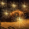 thumbnail image 2 of Paquete de 5 luces LED enchufables con forma de estrella, esferas de luz para fuegos artificiales para exteriores, 8 modos, luces colgantes impermeables para decoración de patio, 2 of 5