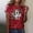 Red, variant on Graphic Tees for Women's T-Shirts T Womens Casual Fashion Printed Crew Neck Short Sleeve Pullover T Shirt Gold XL