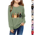 thumbnail image 2 of Utoimkio Toddler Boy Girls Christmas Crewneck Sweatshirts Long Sleeve Shirts Cute Print Pullover Sweatshirts Tee Tops Little Boy Girls Fall Winter Clothes for Kids, 2 of 5