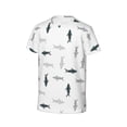 thumbnail image 3 of Honeii Cute Shark Print Kids Boy T-Shirt,Breathable Round Neck Tee,Stylish Summer Tee for Boys, for Outdoor Activities and Casual Wear, 3 of 7