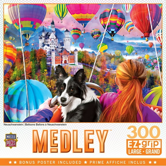 MasterPieces 300 Piece EZ Grip Puzzle - Neuschwanstein Balloons - 18"x24"