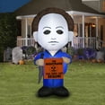 thumbnail image 2 of Universal Halloween Michael Myers Airblown Yard Inflatable, 5', 2 of 6