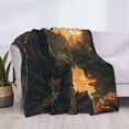 thumbnail image 3 of Rozeui Sunset Meditating Doberman for Flannel Blanket, Soft Fuzzy Plush King Blanket for Winter, Thick and Warm All-Season Bed Throw-50"x40", 3 of 6