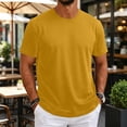 thumbnail image 2 of Mens Shirts Ultra Soft Plain Tshirts for Men Crew Neck Casual Basic Tee Shirt Undershirt Khaki 3XL, 2 of 8