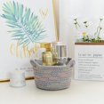 thumbnail image 4 of Cute Desktop Storage Basket Hand-woven Storage Basket Living Room Entrance Key Rope Round Storage Basket For Multi-scene, 4 of 5