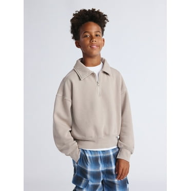 Weekend Academy Boys Fleece Quarter Zip Sweatshirt, Sizes 4-18