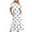 White, variant on Leesechin Women's Summer Maxi Dress 2025 Casual Short Sleeve Crewneck Flowy Swing Tiered Long Beach Dresses with Pockets