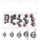 thumbnail image 2 of Juego de plomo para pesca Cheburashka, 26 piezas (12 g * 3 + 8 g * 4 + 6 g * 5 + 4 g * 6 + 2 g * 8) con caja, 2 of 6