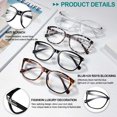 thumbnail image 4 of Gafas de lectura WEMOOTANTS con bloqueo de luz azul, paquete de 4 unidades, para mujer, 4 of 6