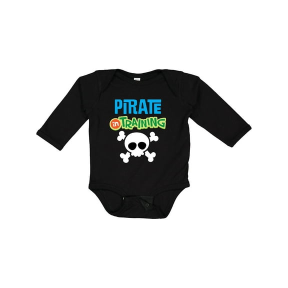 Inktastic Pirate In Training Boys Long Sleeve Baby Bodysuit