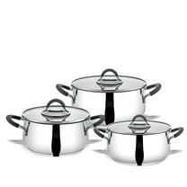 Serenk Modernist Stackable 6 Pieces Stainless Steel Cookware Set