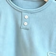 thumbnail image 5 of hotojiny Little Girls Long Sleeve Shirts Comfy Soft Crewneck Plain Kids Tops Boys Fitted Casual Undershirts(Sky Blue,1-2 Years), 5 of 6