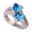 Sky Blue-B6-home supplies, variant on LEFTHIGH Home Women Female Fashion Lover Jewelry Heart Cut White Alloy Ring Adjustable US 6-12 for Party Wedding Engagement Gift and Casual Wear Apartment Essentials
