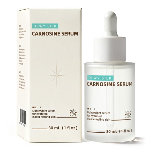 RuWeoMaa Dewy Silk Carnosine Serum, Lightweight Hydrating Anti-Aging Facial Serum for Elastic Glowy Hydrated Skin, 1fl oz/30mL