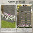 thumbnail image 3 of Outsunny Raised Garden Bed with Trellis for Climbing Plants & Vines, Dark Gray, 3 of 9