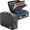 Black, variant on Fireproof Document Box with Lock＆Shoulder Strap, Hard-Shell Case File Organizer with Accordion File Folder, Multi-Layer Portable Home Office Travel Safe Storage for Important Documents Laptop