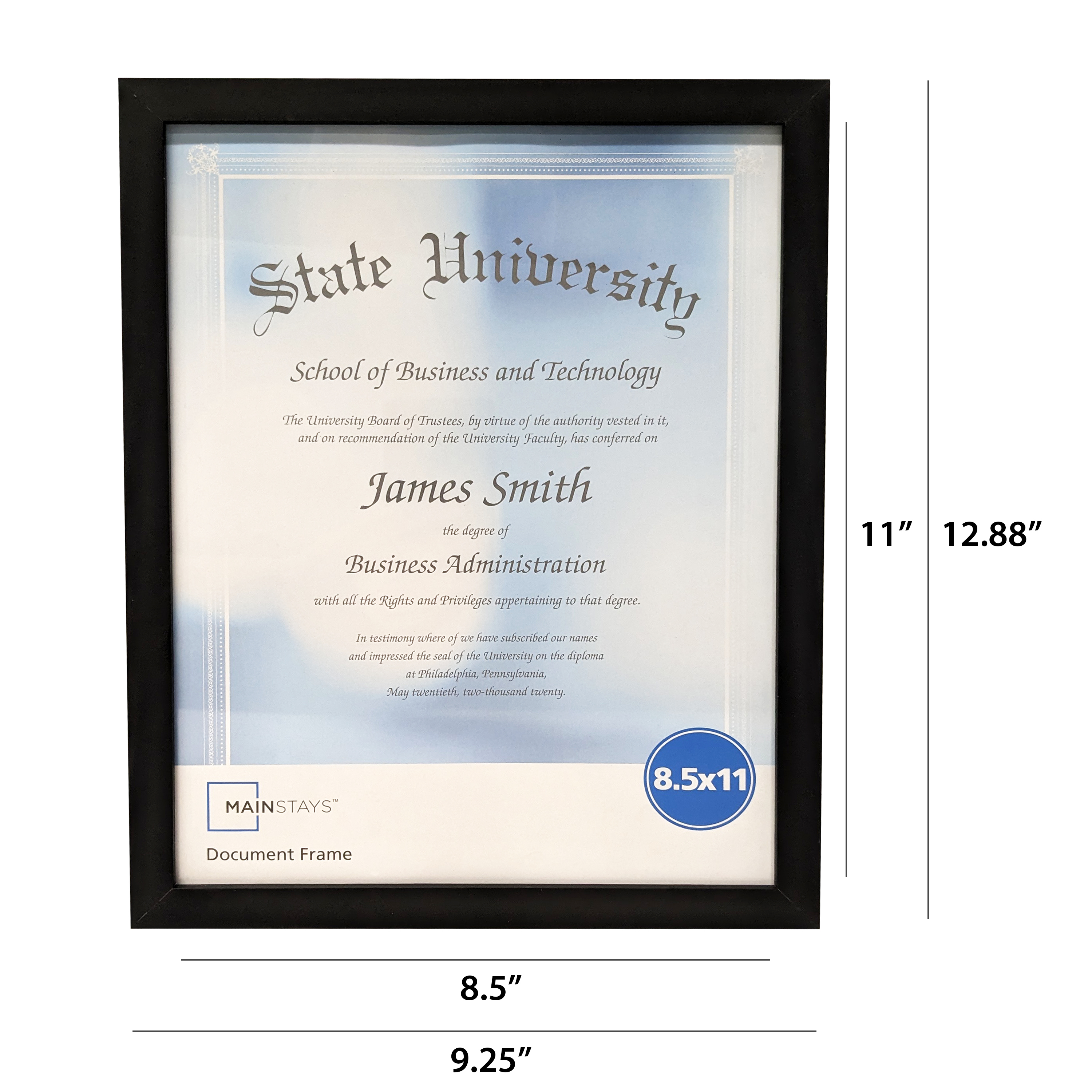 Mainstays 8.5 x 11 Black Document Picture Frame (2-Pack) photo 3