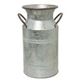 thumbnail image 6 of Elegant Expressions Decorative Metal Solid Print Milk Can Vase with Chalkboard, 15", Gray, 6 of 9