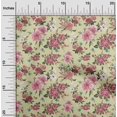 thumbnail image 2 of oneOone Viscose Chiffon Light Green Fabric Florals Sewing Material Print Fabric By The Yard 42 Inch Wide, 2 of 4