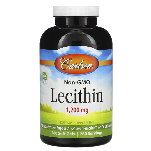 Carlson Labs Lecithin, 1,200 mg, 280 Soft Gels