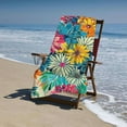 thumbnail image 4 of PHYHOO Rainbow Dahlia Floral Microfiber Beach Towel, Abstract Flower Large Oversized Beach Towel Lightweight Quick Dry Soft Absorbent Bath Towel, Sand Free Towel for Swimming Travel Sports 30x60in, 4 of 8