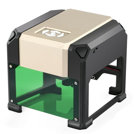 Floureon Laser Engraving Machine, 3000mW Mini Desktop Laser Engraver Printer with Carver Size 80 x 80mm, High Speed Laser Engraving Cutter for Wood, Plastic, Bamboo, Rubber,
