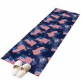 thumbnail image 2 of Independence Day Washable Runner Rugs 2'x6', American Flag Fantasy Romantic Firework Low Pile Throw Entryway Rug Non-Slip Sturdy Edge Binding Carpet for Indoor Bedside Entrance Bedside, 2 of 9