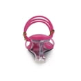 thumbnail image 2 of BLISSFUL STEP Women's Slip on Clear Glass Heel Wedge Sandals Hot Pink 10, 2 of 8