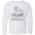 thumbnail image 3 of Inktastic My Safta Loves me to the Moon and Back Elephant Family Long Sleeve Youth T-Shirt, 3 of 5