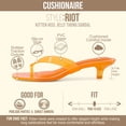 thumbnail image 3 of Cushionaire Riot Jelly Thong Kitten Heels for Women, 3 of 17