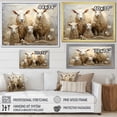 thumbnail image 4 of Designart "Textured Beige Sheep I" Animals Floater Framed Canvas Print, 4 of 7