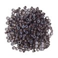 thumbnail image 1 of Vogacara Cortadora de pelo resistente al desgaste, gancho de ganchillo con mango de madera, Kit de alicates, hebilla de silicona portátil, cuentas de Cuidado del cabello 500 anillos marrones Vogacara CE011777-03, 1 of 6