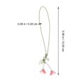 thumbnail image 2 of GETAJGHSD 4Pcs Flower Phone Pendant with Bow Design for Cell Phone and Car Decoration, 2 of 8