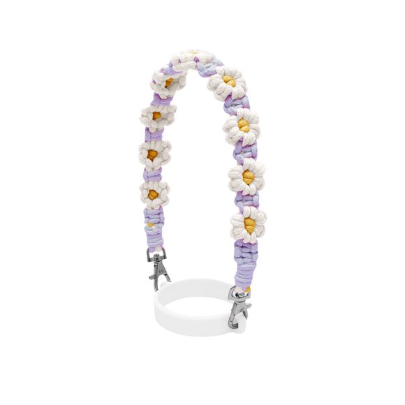 Correa para botella de agua, soporte para flores hecho a mano, cordón para vasos, accesorios compatibles con botellas de 16 y 40 oz.