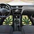 thumbnail image 3 of Uourmeti Green Boho Maple Leaf Car Floor Mats 4 Pieces Auto Accessories Vehicle Carpet Non-Skid Backing, Universal Fit, 3 of 7