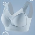 thumbnail image 4 of Large Size Without Ring Lace Vest Underwear Thin Side Side Breasts Gathered Adjustable Bra, 4 of 7