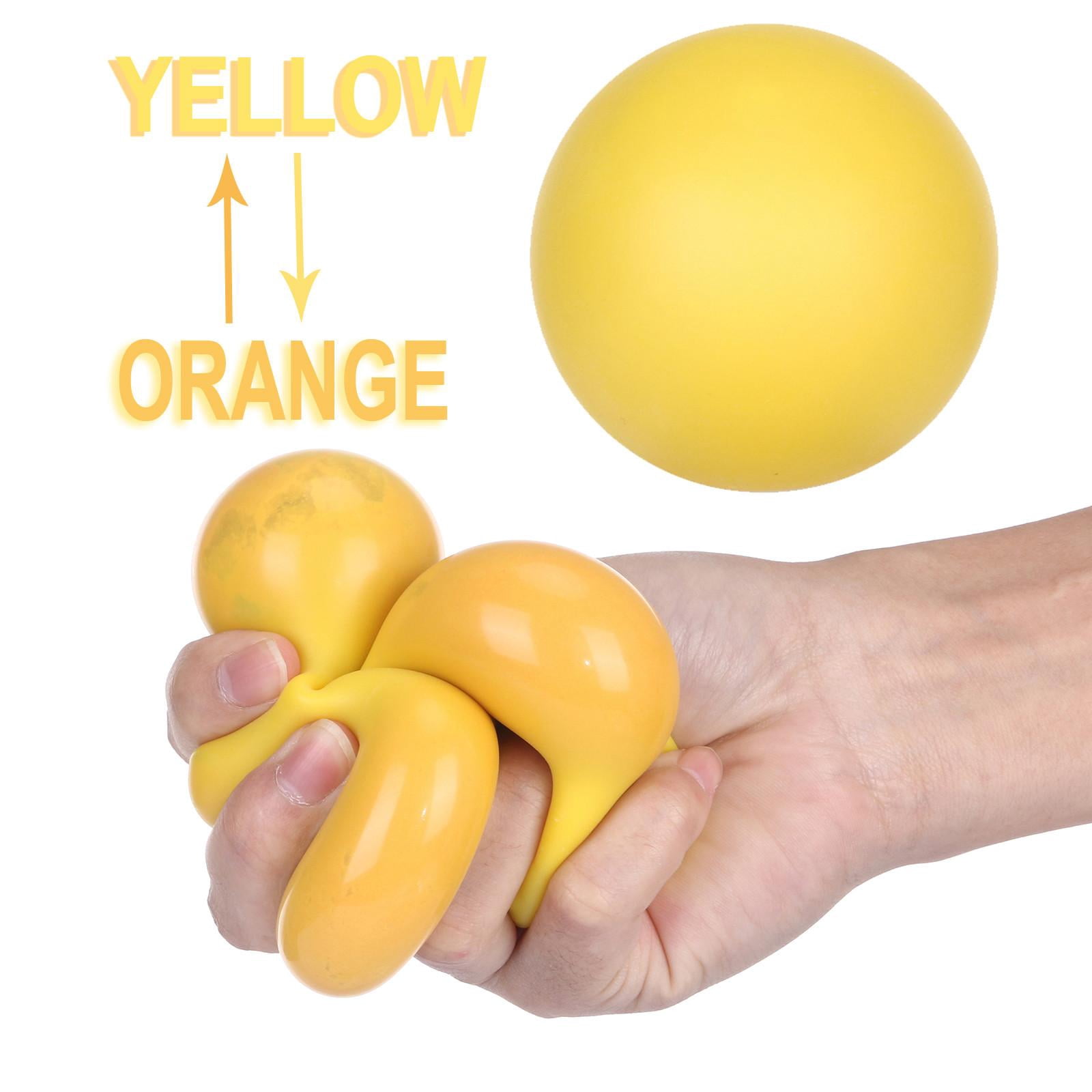 Stress Balls Squeeze Toys, Relaxation Toys, 2.5 In, Silicone Sensory Squeeze, 4 Pack, Assorted Bright Colors, Classroom Fidgets, Office Desk Use,