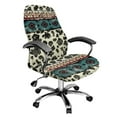 thumbnail image 2 of Xixirimido Cow Spot Aztec Tribal Print Office Chair Covers Computer Universal Stretchable Chair Covers Desk Chair Armrest Covers High Back Slipcovers for Rotating Chairs, Large, 2 of 6
