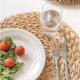 thumbnail image 5 of Set of 4 Round Woven Placemats, Natural Wicker Placemats, Water Hyacinth Woven Placemats, Handcrafted Heat Resistant Non-Slip Woven Placemats (11.8" R, 5 of 5