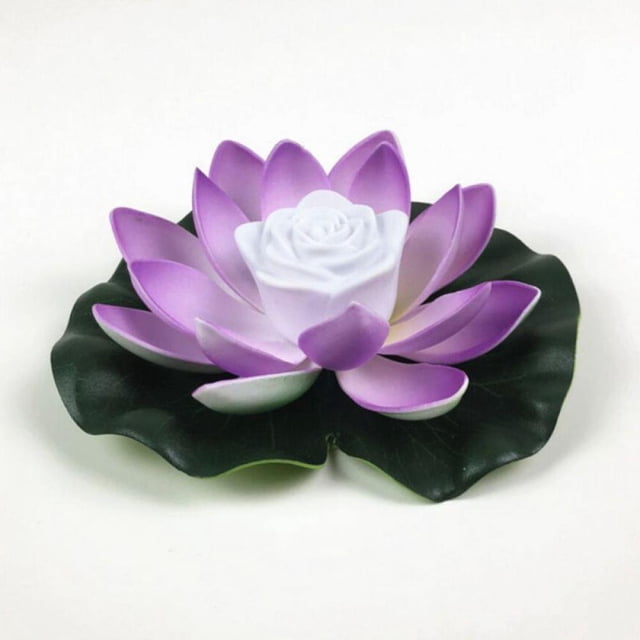 LED Waterproof Floating Lotus Light Battery Operated Color-Changing Lily Flower Light Flower Night Lamp Pool Garden Fish Tank Wedding Party Decor