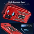thumbnail image 3 of for Moto G-Play-2023-Case/Moto G Power 2022 Case/Moto G Pure Case,Sliding Camera Cover,Military-Grade Heavy Duty Cover with Magnetic Kickstand Protective Phone Case Red, 3 of 14