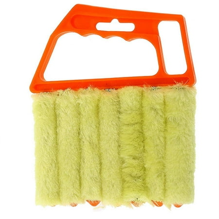 

Window Cleaning Roller Blinds Brush 7 Teeth Hand Pulley Brush suitable for cleaning shutters Home Cleaning Tool Orange
