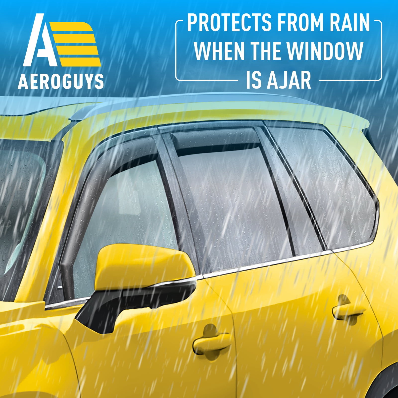 AEROGUYS Extra Durable Window Deflectors In-Channel Window Visors Rain Guards Fit for Toyota Grand Highlander 2024-2026, Sun Visors,Wind Vent Visors,vent shades, Exterior Car Accessories-4 pcs AG0691