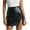 Black, variant on Kilaqueen Black Mini Skirt Fuax Leather High Waisted Split Mini Skirt Solid Color Bodycon Pencil Mini Skirts