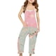 thumbnail image 1 of Odeerbi 5-14 Años Niñas Traje de Verano Floral Impresión Camisola Romper Casual Overalls Bib Pantalones Generales Con Bolsillos, 1 of 6