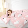 thumbnail image 6 of Manfei Girly Pink Ribbon Bedding Comforter Set for Kids, Halloween Ghost Print Twin Comforter Sets, Sugar Gothic Reversible Bedding Set, Luxury Bedroom Decor, 2 Pieces, 6 of 9