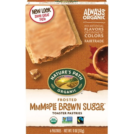 Natures Path Frosted Mmmaple Brown Sugar Toaster Pastries  Healthy  Organic  11-Ounce Box (Pack of 12)
