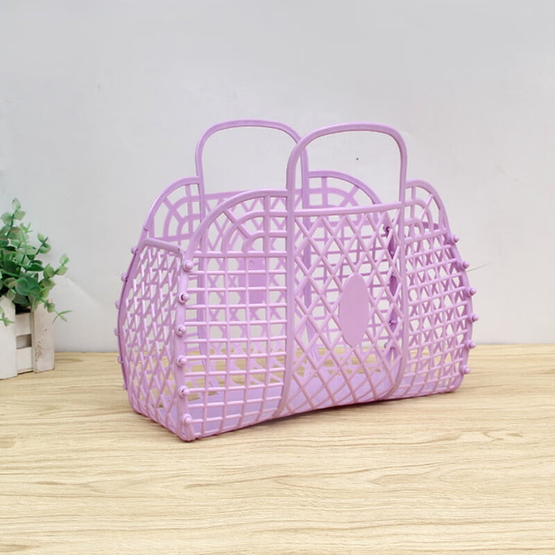 Mmucco Bathroom Laundry Basket Foldable Mesh Portable Plastic Bathroom