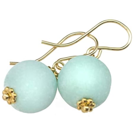 14k Gold Filled Amazonite Earrings Light Bl… product image
